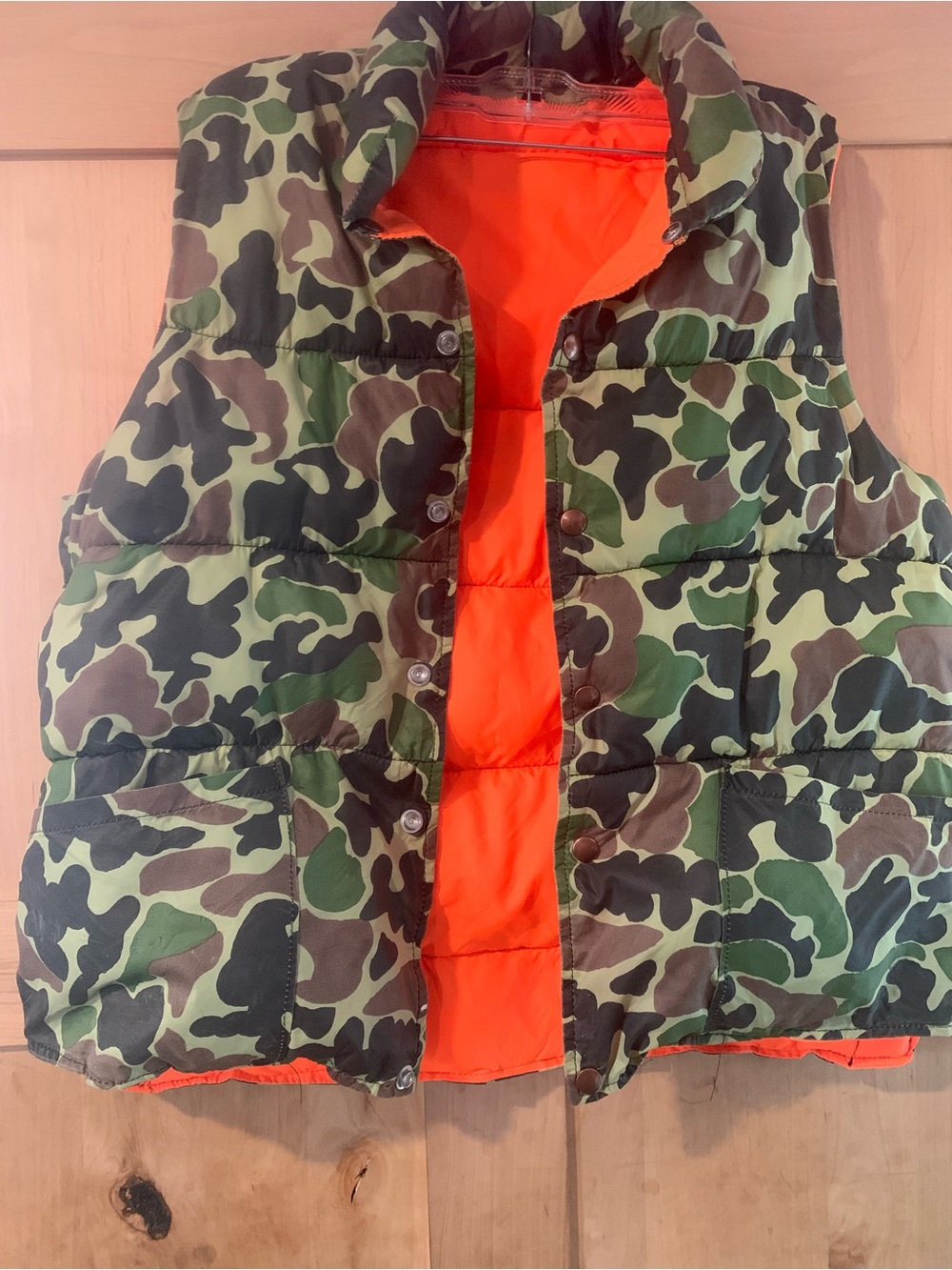 Vintage Black Sheep Reversible Camo Puffer Vest